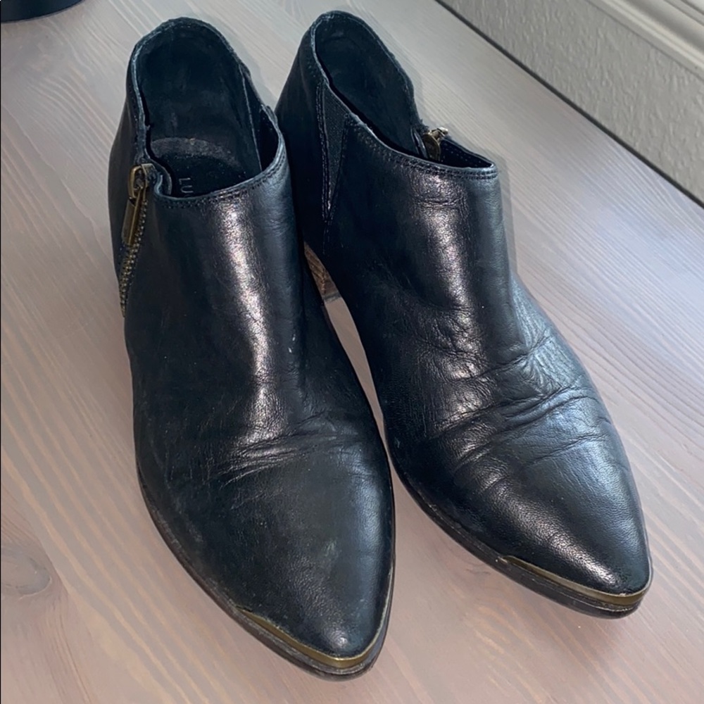 Lucky brand leather ankle boots